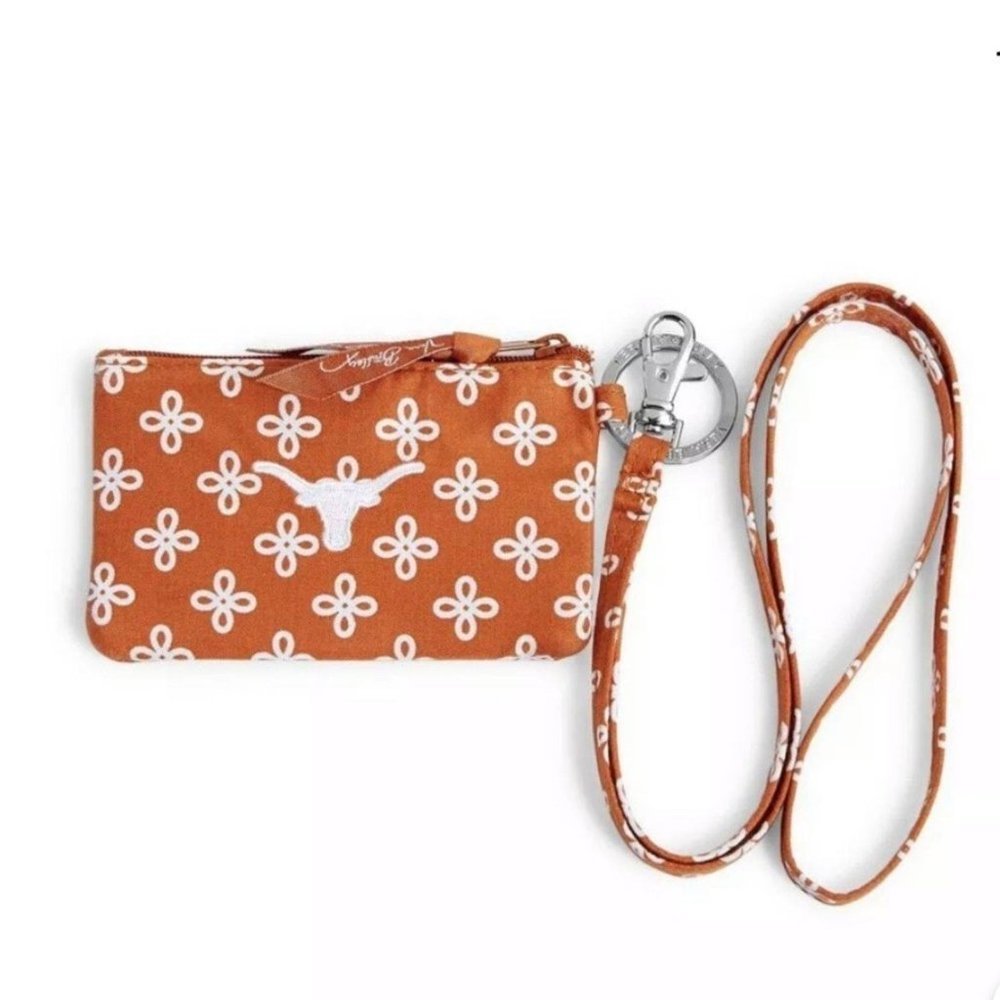 VERA BRADLEY UNI OF TEXAS ZIP ID LANYARD